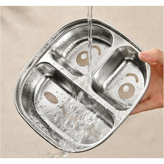 Children's stainless steel dinner plate