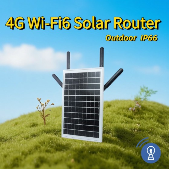 4G Wifi6 Solar Router with Sim Card 18000mAh IP66 Waterproof Wifi6 Energy-Saving Clean Energy Router