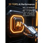 MINISFORUM M1 Pro AI 迷你电脑英特尔酷睿 Ultra 9 285H(16C/16T,高达 5.4GHz),64GB DDR5 2TB 固态硬盘,99 TOPS,2xUSB4/HDMI/DP 四显示屏,2.5G 局域网,OCuLink,双扬声器 /DMIC,W/DiFi 7、BT5.4、Arc 140T GPU