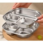 Children's stainless steel dinner plate