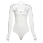 New women's long-sleeved outer wear, paired with a modern and fashionable see-through one-piece dress